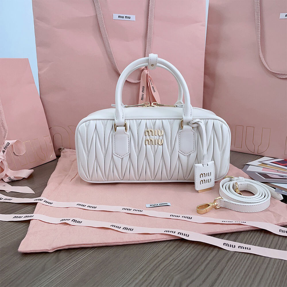 MIUMIU Large Arcadie matelasse nappa Bag(HIGH-END GRADE)