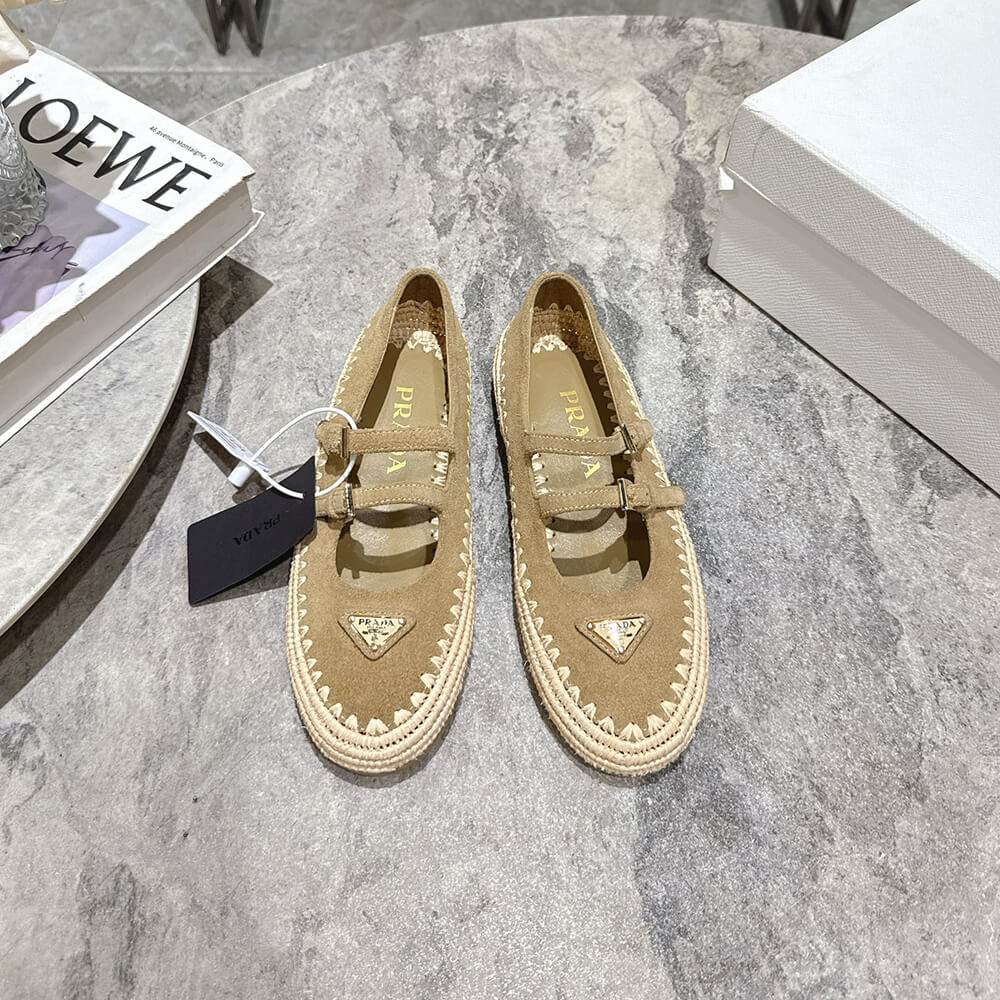 PRADA Suede ballerinas